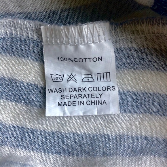 Blue & White Stripe Toby Heart Ginger Romper - Picture 6 of 7